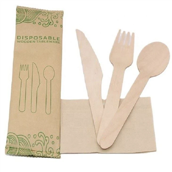 Wrapped Wooden Cutlery