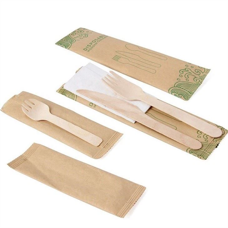 Wrapped Wooden Cutlery